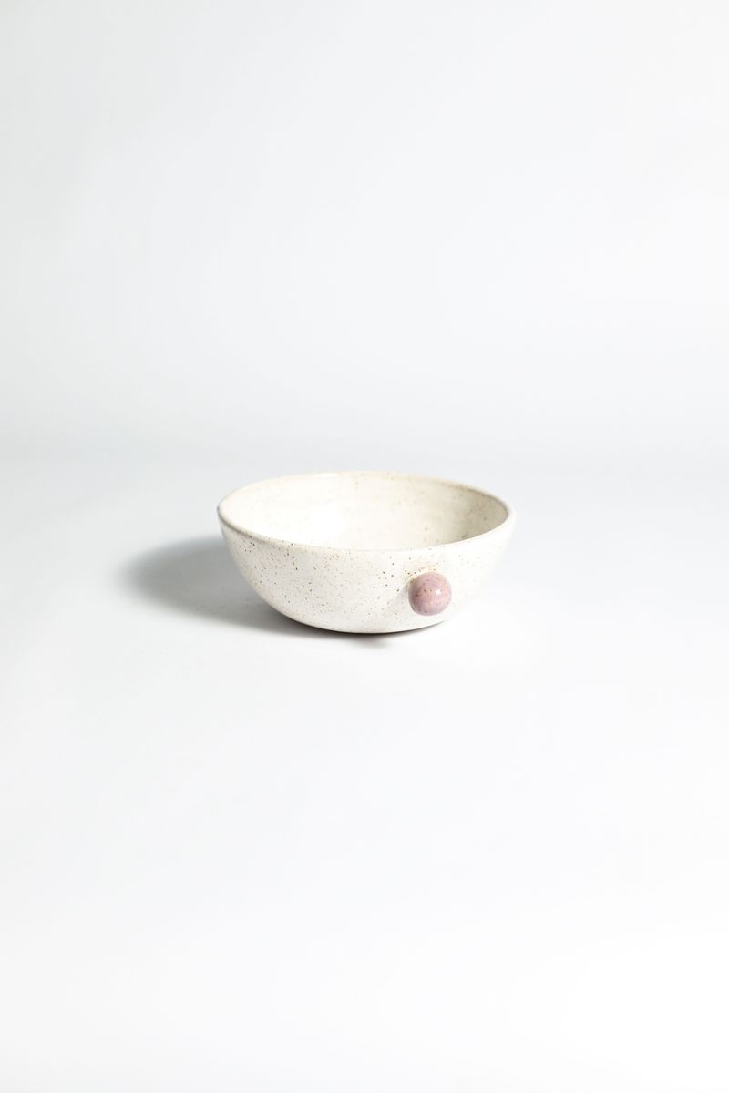 Bowl Dot - Branco com Detalhe colorido