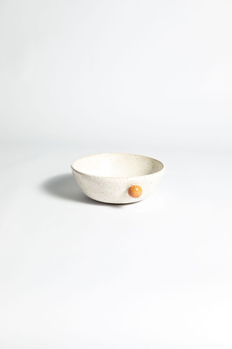 Bowl Dot - Branco com Detalhe colorido
