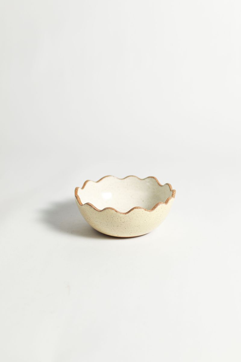 Bowl Flora 15 cm - Amarelo Manteiga e Branco 
