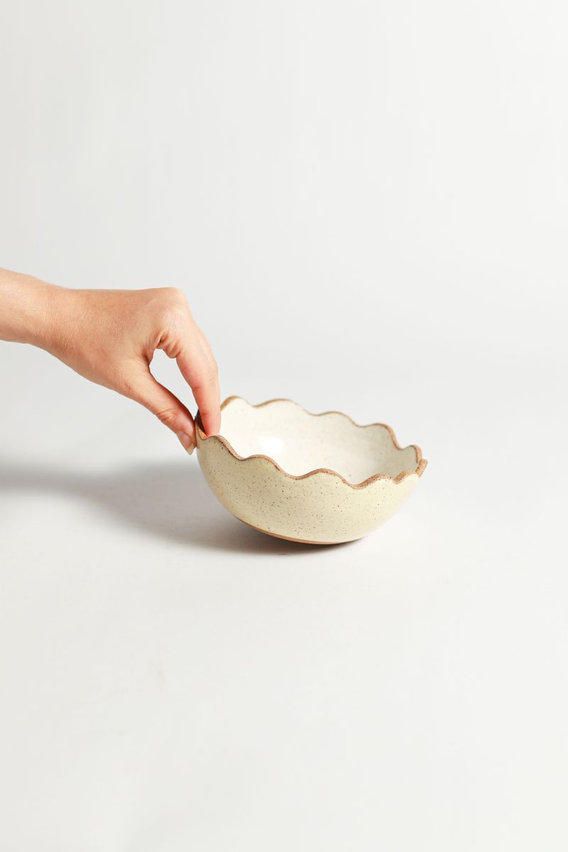 Bowl Flora 15 cm - Amarelo Manteiga e Branco 