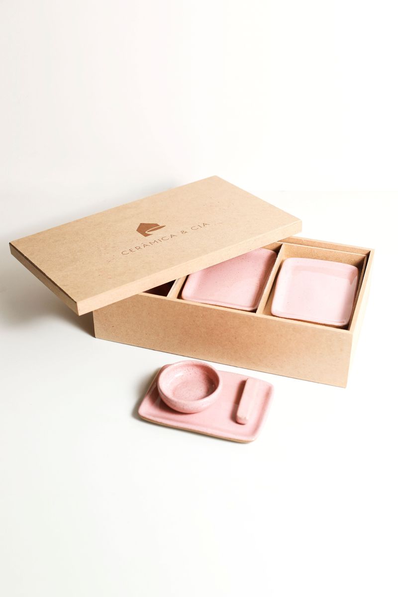 Kit Caixa Sushi - Rosa Chá