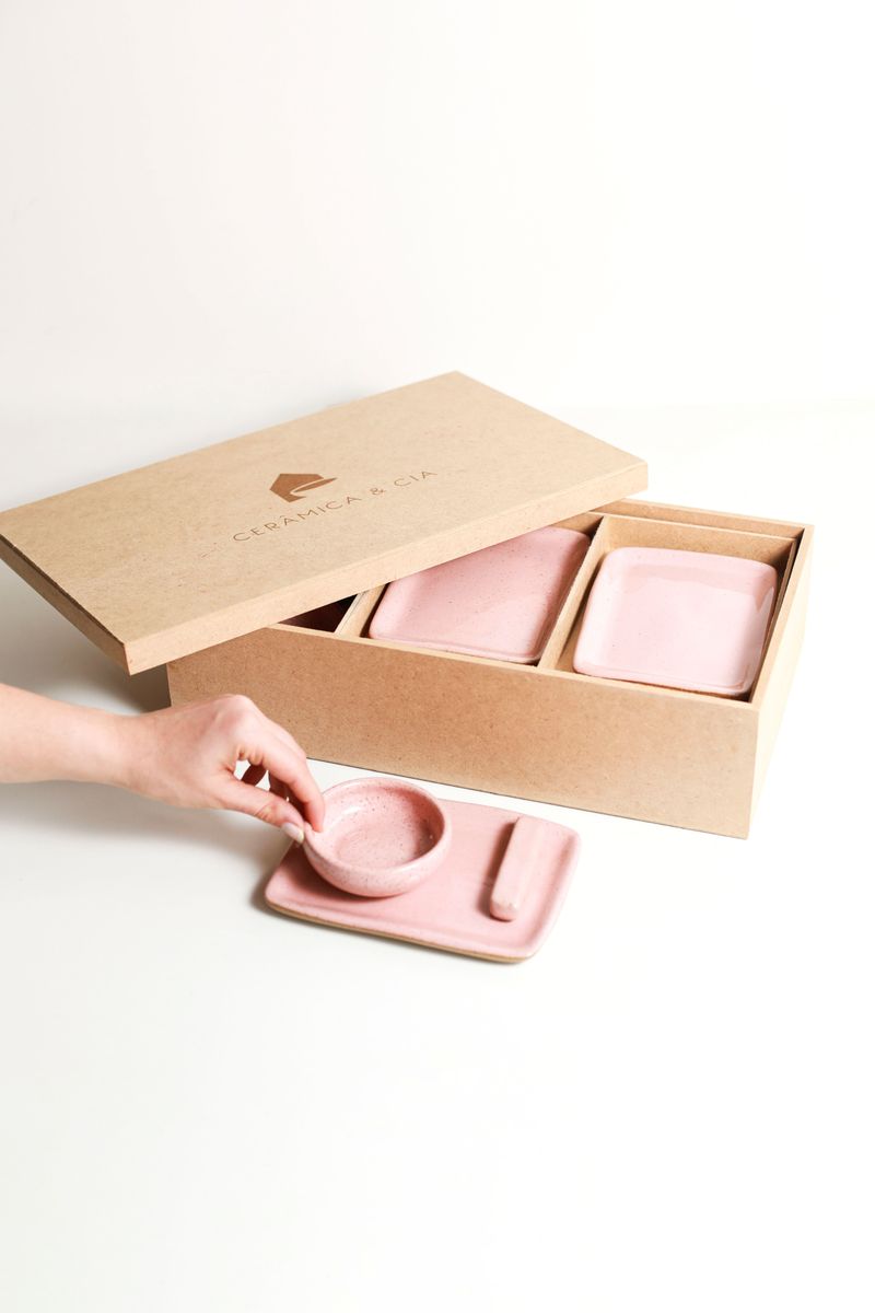 Kit Caixa Sushi - Rosa Chá