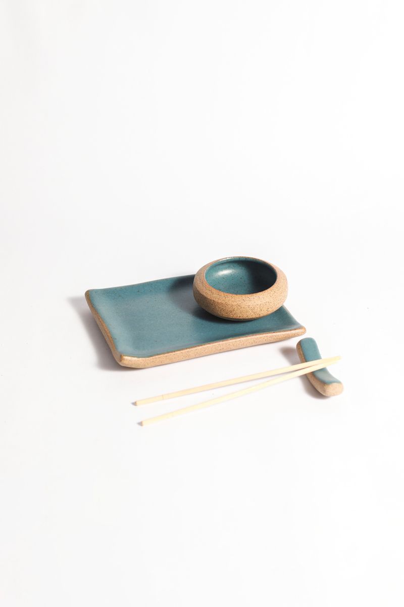 Set Sushi Pontas - Azul Cerúleo