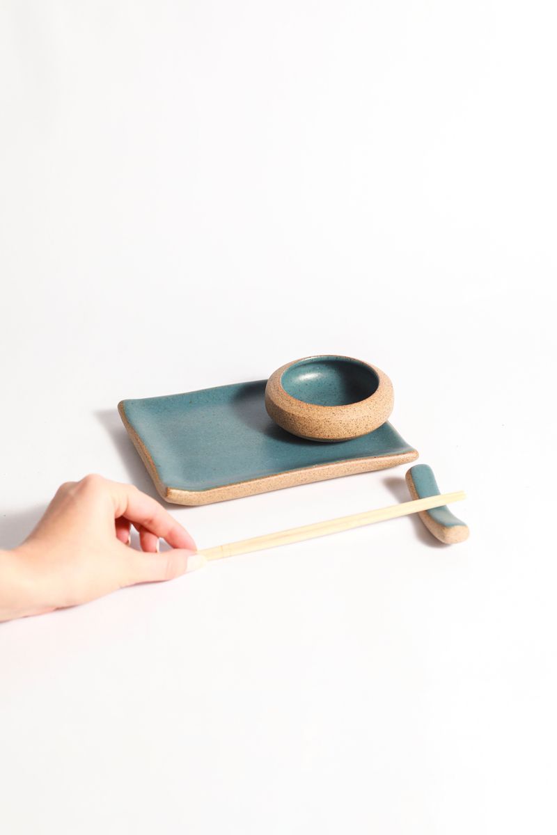 Set Sushi Pontas - Azul Cerúleo