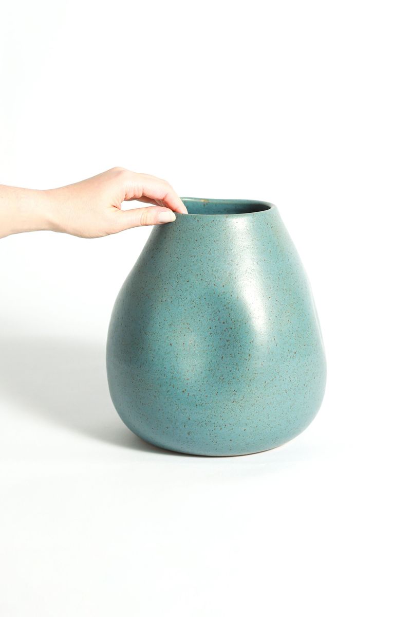 Vaso Vulcano - Azul Cerúleo