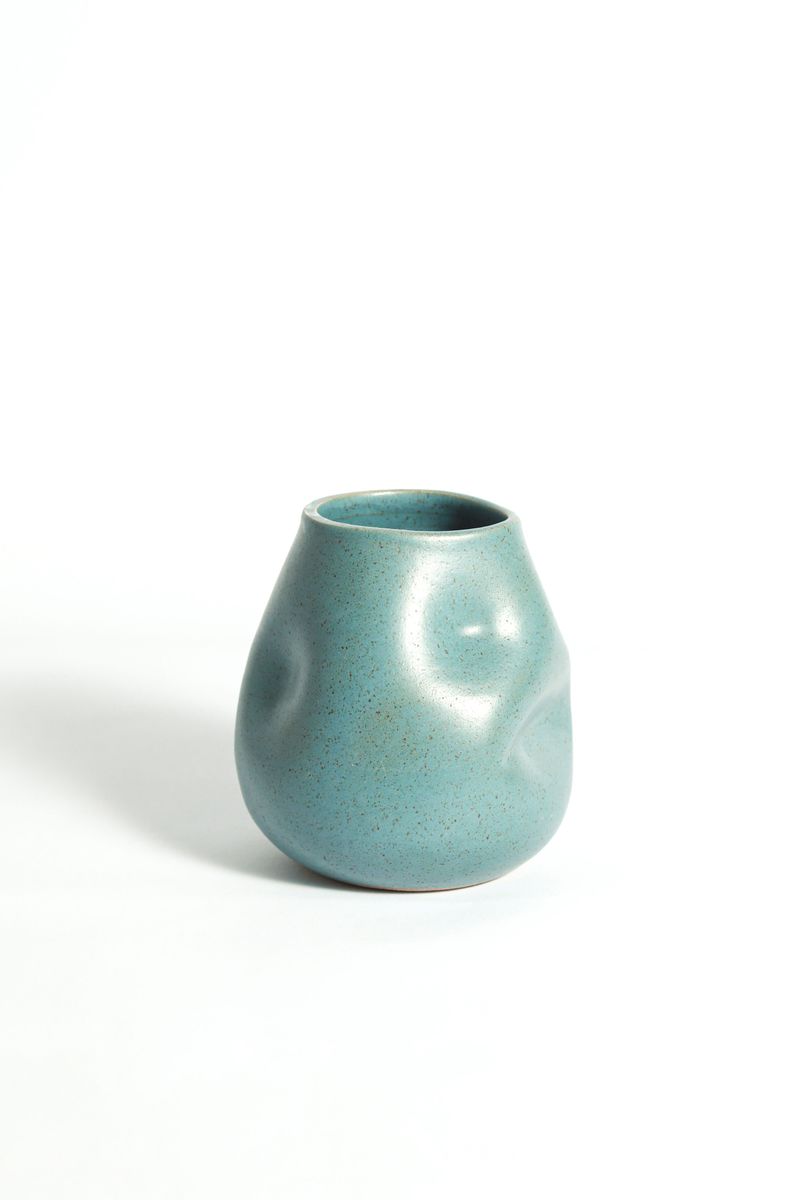 Vaso Vulcano - Azul Cerúleo