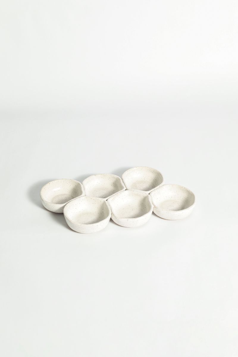 Petisqueira Colmeia Argila Tabaco - Branco 