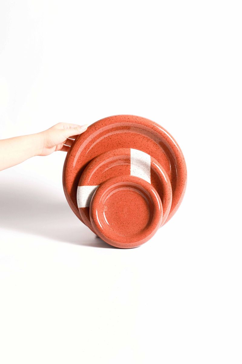 Pratos Bold Match Point - Vermelho Tijolo