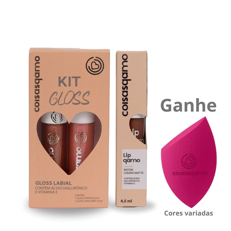 Kit Gloss + Batom Coisasqamo 