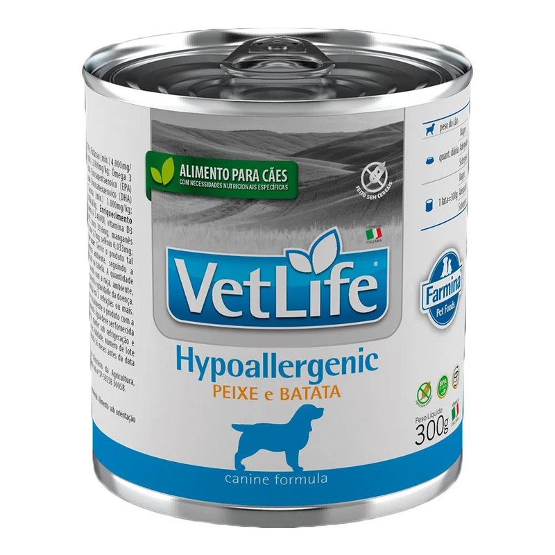 Vet Life Wet Lata Cães Hypoallergenic 300g