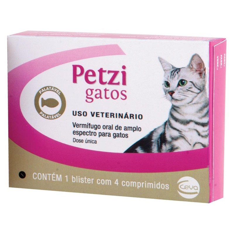 Ceva Petzi Gatos - 4 Comprimidos