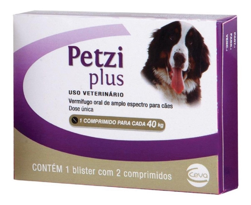 Ceva Petzi Plus 3,2g - 2 Comprimidos (40kg)