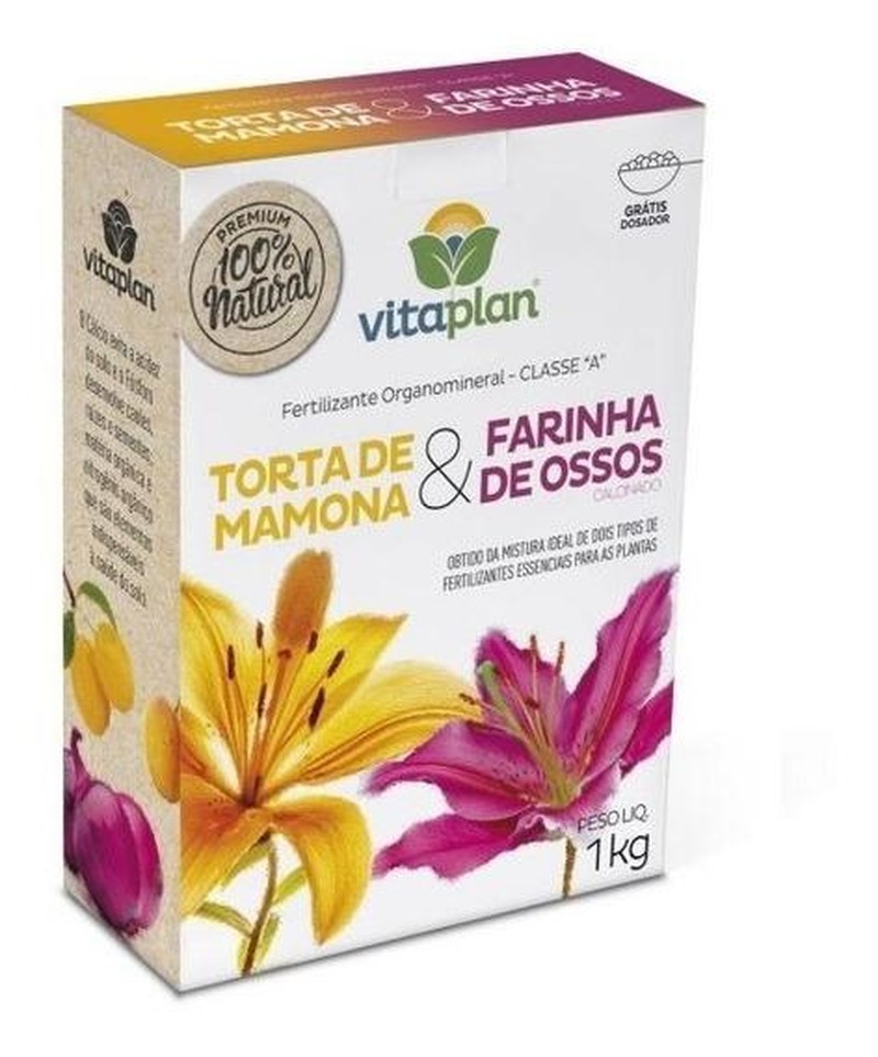 Vitaplan Adubo Torta de Mamona + Farinha Osso 1Kg