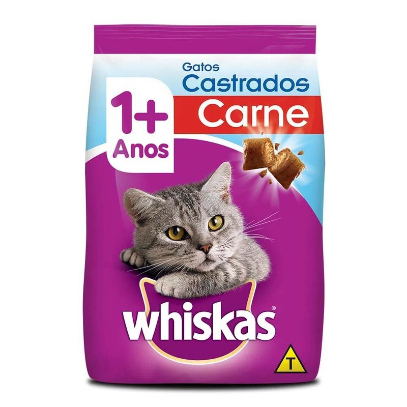 Whiskas Gatos Castrados Carne 