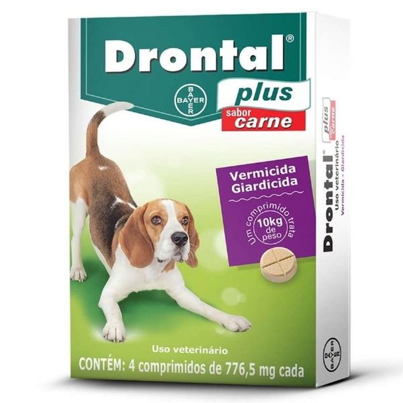 Bayer Drontal Plus Carne 10kg - 4 Comprimidos