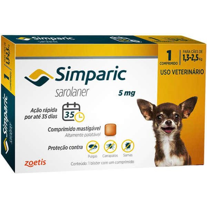 Zoetis Simparic Cães - 1 Comprimido