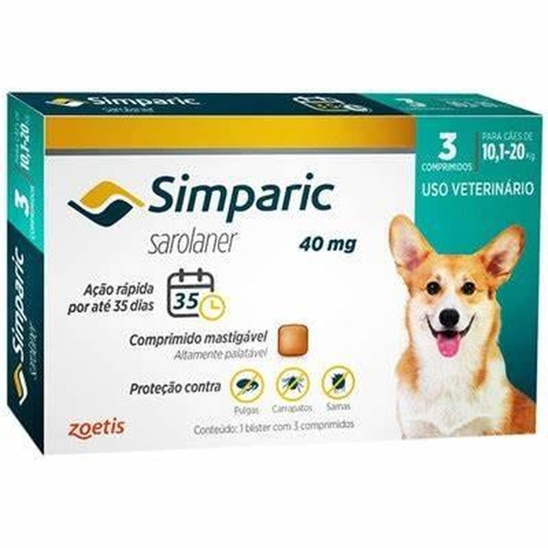 Zoetis Simparic Cães - 3 Comprimidos