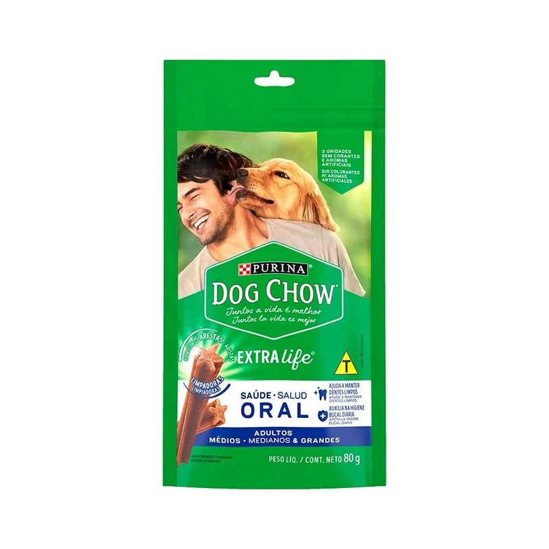 DOG CHOW EXTRA LIFE ORAL MED/GRA C/3UN 80G