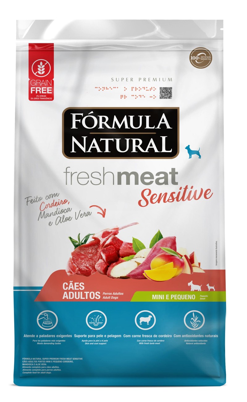 Formula Natural Fresh Caes Adultos Sensitive Cordeiro Min/Peq