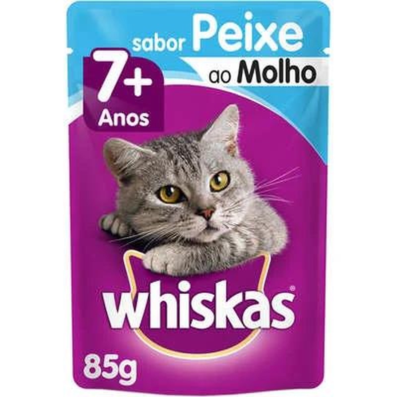 Whiskas Sachê Peixe Ao Molho 7+ 85g