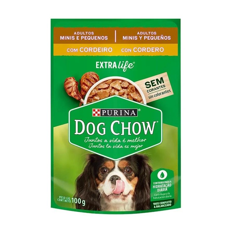 Dog Chow Sache Adultos R/P Cordeiro e Arroz 100g