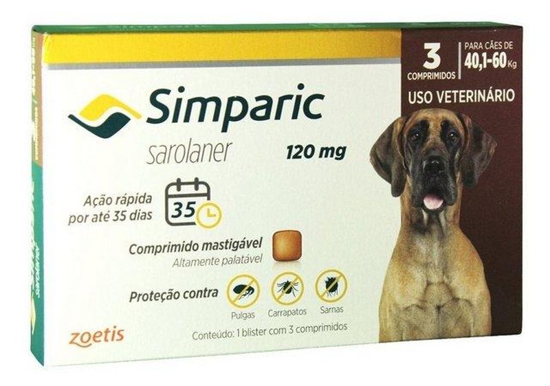 Zoetis Simparic Cães - 3 Comprimidos
