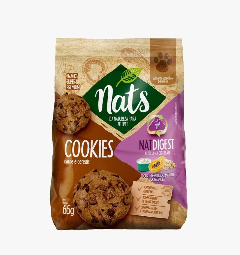NATS COOKIES CARNE CEREAIS NATDIGEST 65G