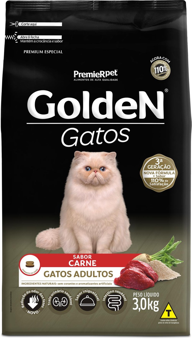 Golden Gatos Adultos Carne