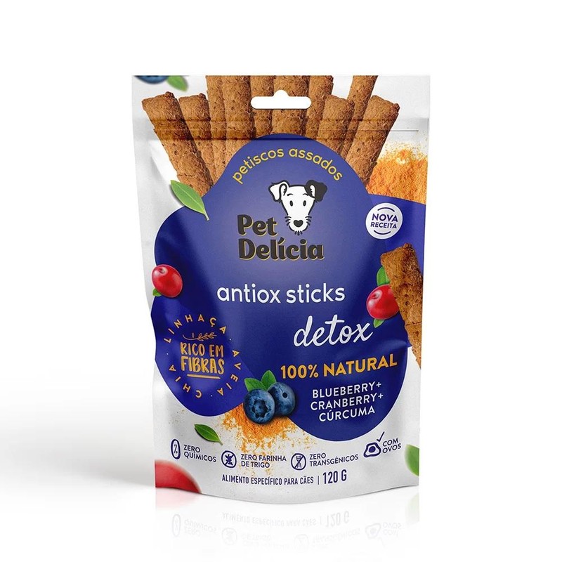 PET DELICIA ANTIOX STICKS 120G