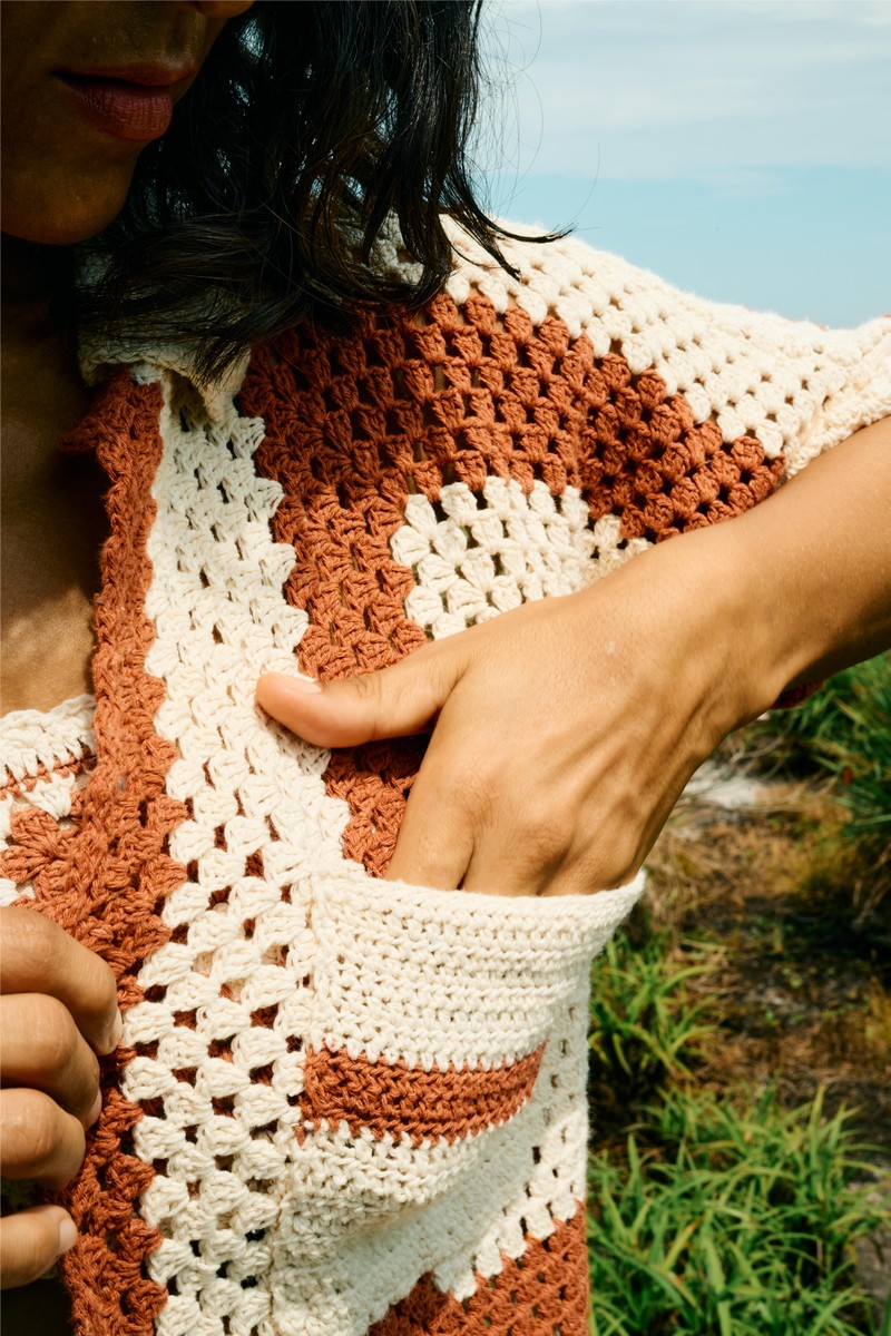 Pré Venda Camisa Quadrado Crochet