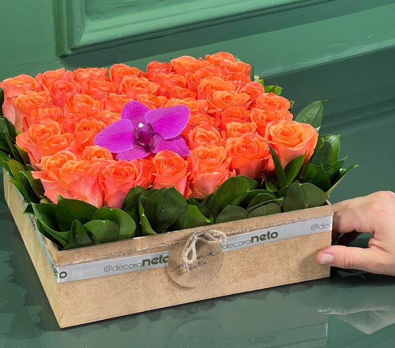 Pack Quadrado com Rosas Nacionais