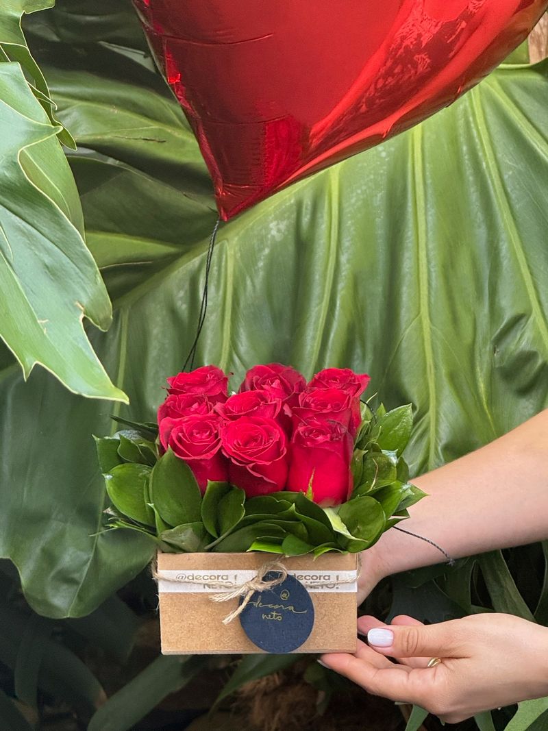 Pack Quadrado com Rosas Nacionais