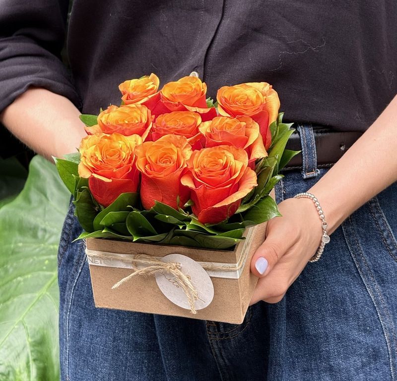 Pack Quadrado com Rosas Nacionais