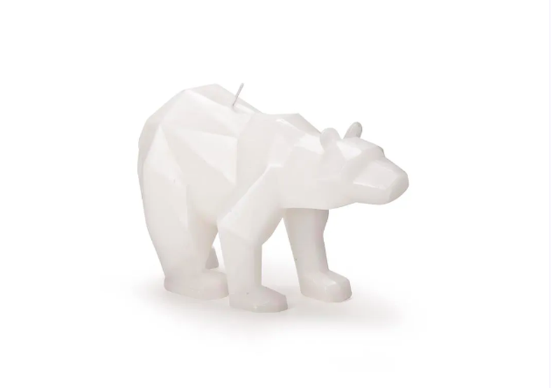 Vela escultura urso (branco)