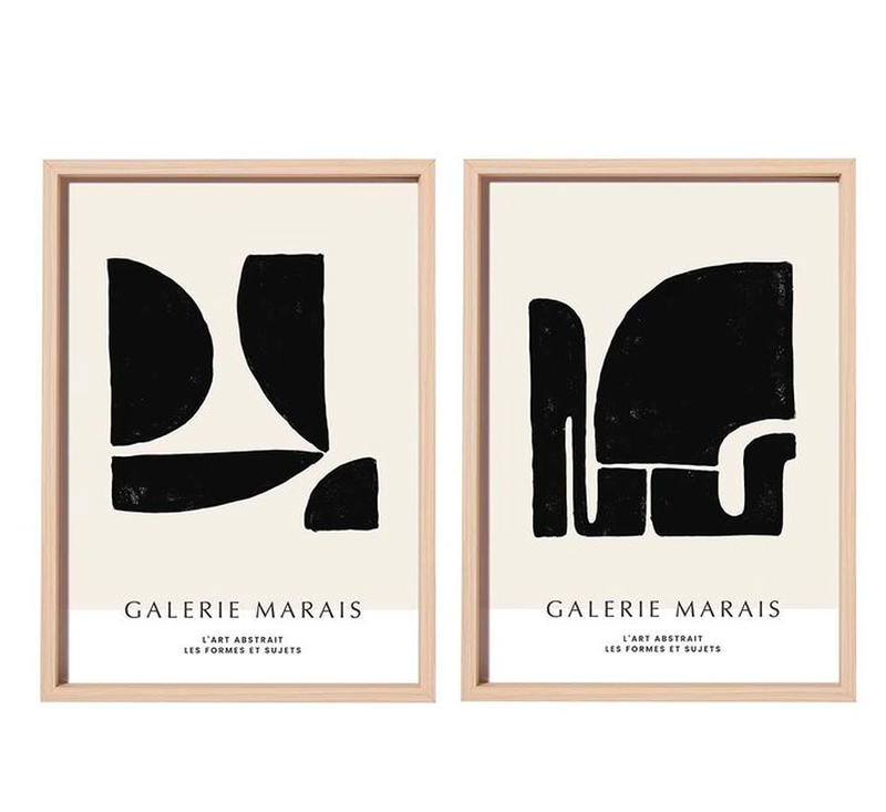 Quadro composição Galerie Marais (2 peças)