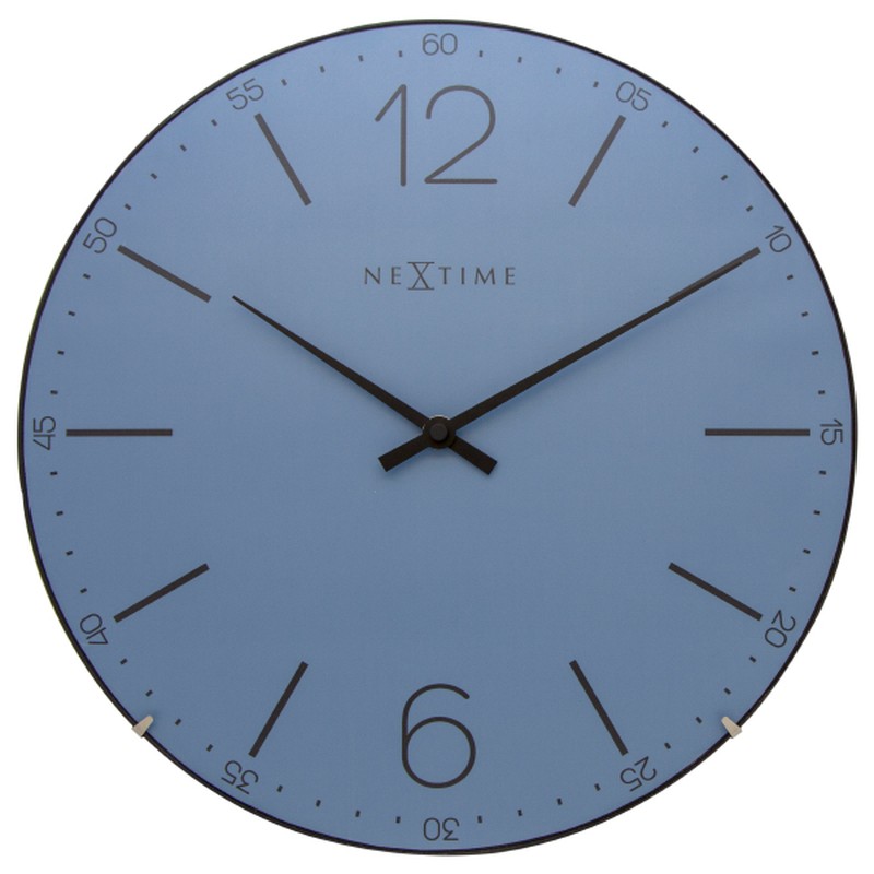 Relógio de parede NeXtime Index Dome azul (3159BL)