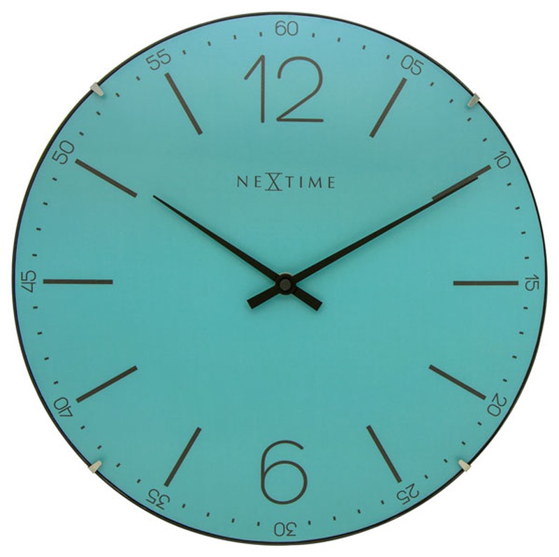 Relógio de parede NeXtime Index Dome turquesa (3159TQ)