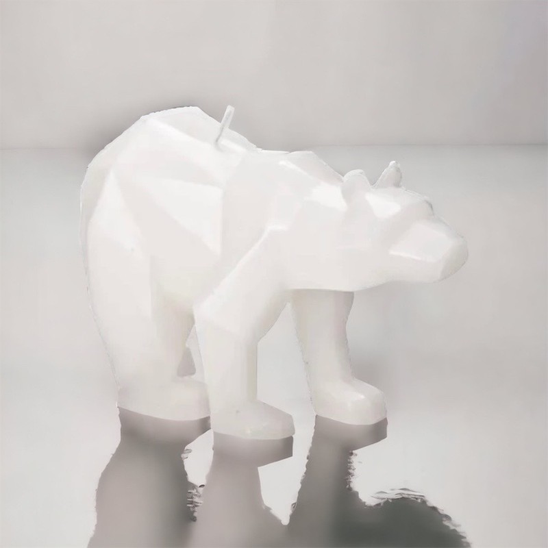 Vela escultura urso (branco)