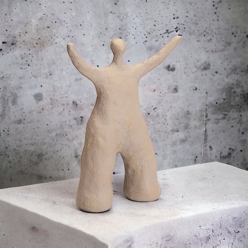 Escultura figura humana - médio