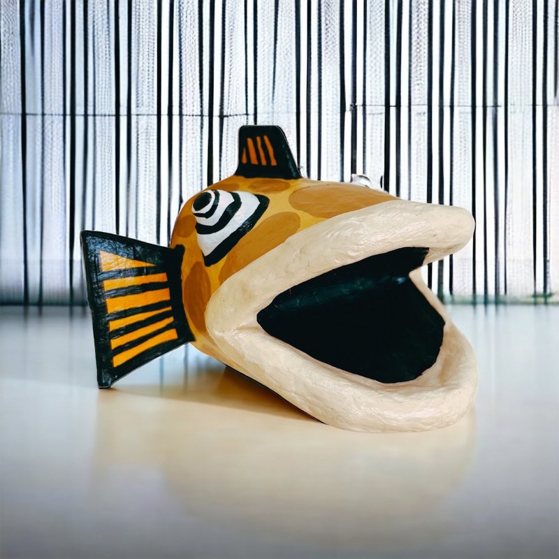 Escultura de parede Cabeça de peixe (modelo nº 8)