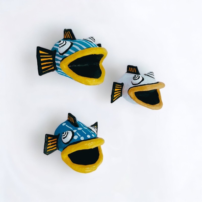 Escultura de parede Cabeça de peixe (modelo nº 5)