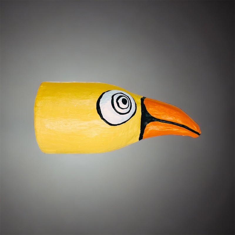 Escultura de parede Cabeça de pássaro (modelo nº 1)