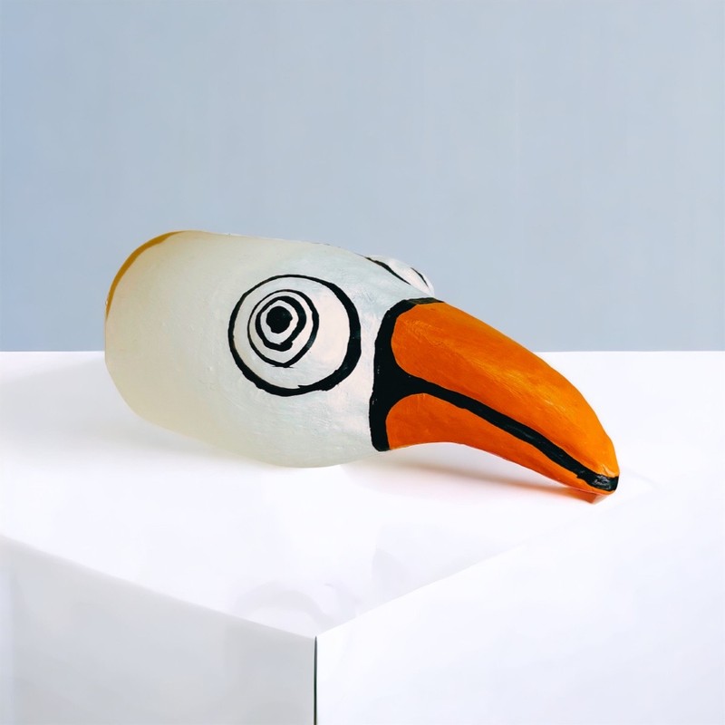 Escultura de parede Cabeça de pássaro (modelo nº 2)