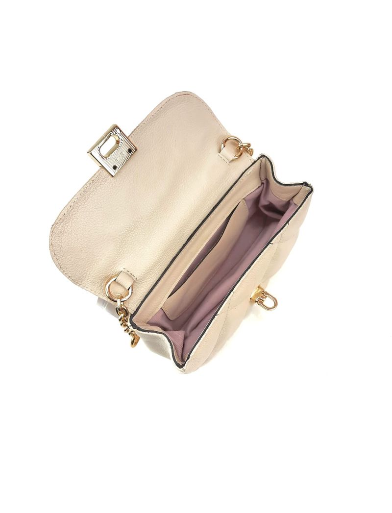 BOLSA DUDA TIRACOLO COURO OFF WHITE