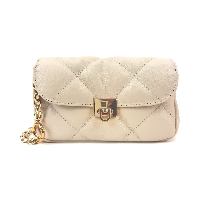 BOLSA DUDA TIRACOLO COURO OFF WHITE