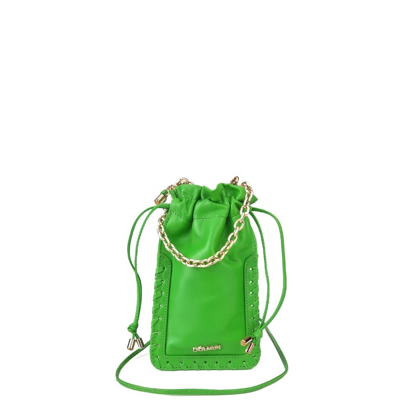 BOLSA CAMIS TIRACOLO COURO VERDE