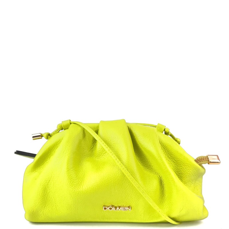 BOLSA BRUNA CLUTCH COURO CITRUS