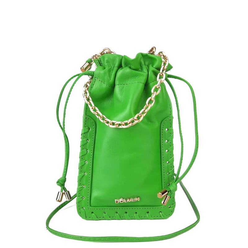 BOLSA CAMIS TIRACOLO COURO VERDE