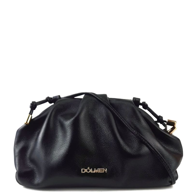 BOLSA BRUNA CLUTCH COURO PRETO