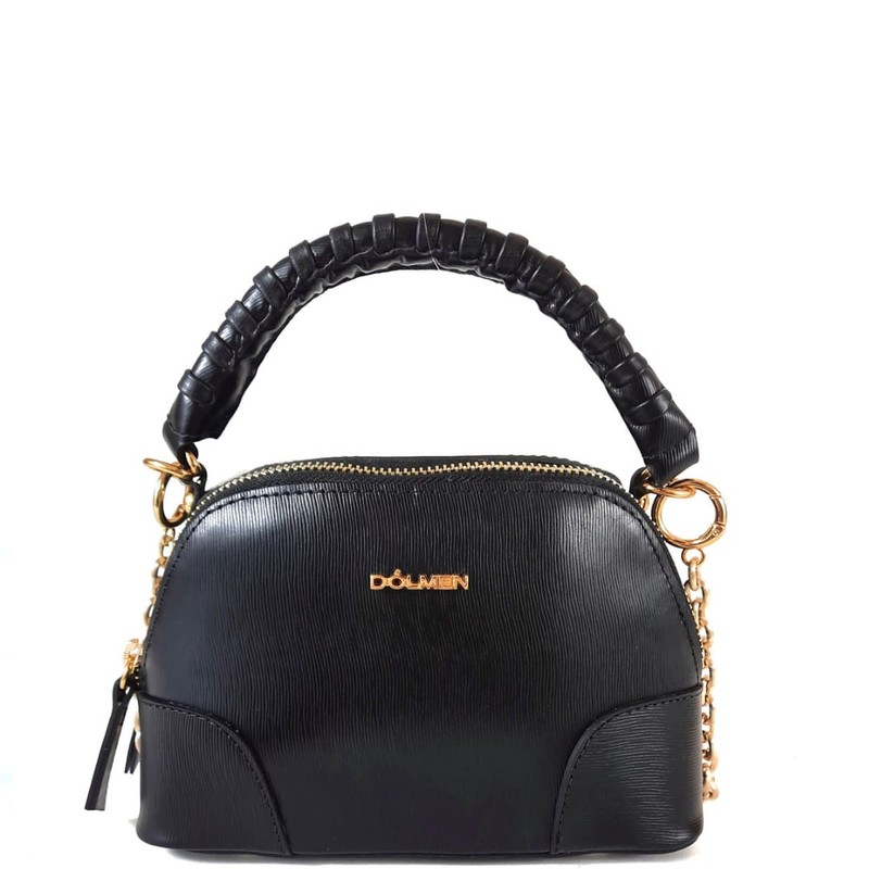 BOLSA JENNY TOTE TIRACOLO COURO PRETO